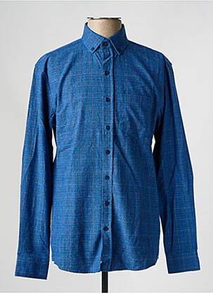 Chemise manches longues imprimé carreaux bleu DEFACTO homme