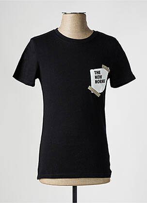 T-shirt coupe cintrée manches courtes noir DEFACTO homme