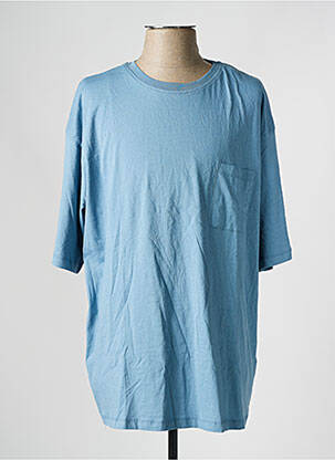 T-shirt stretch manches courtes bleu DEFACTO homme
