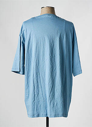 T-shirt stretch manches courtes bleu DEFACTO homme
