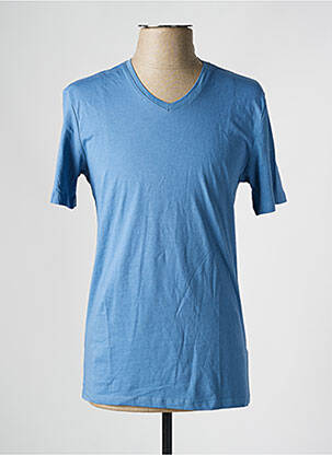 T-shirt stretch manches longues bleu DEFACTO homme