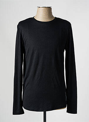 T-shirt coupe cintrée manches longues noir DEFACTO homme