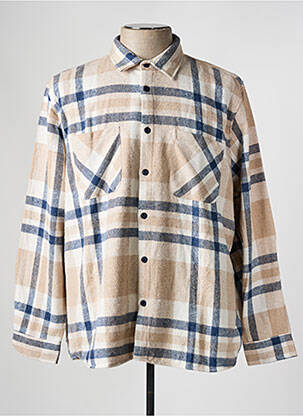Chemise manches longues imprimé écossais beige DEFACTO homme