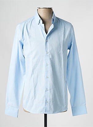 Chemise manches longues bleu DEFACTO pour homme