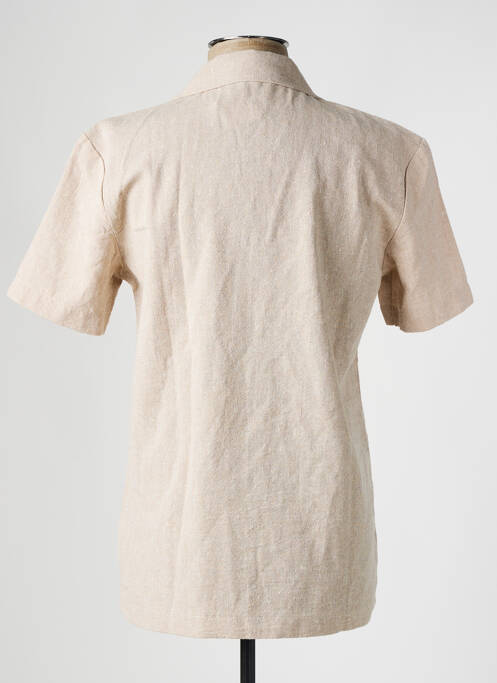 Chemise manches courtes beige DEFACTO pour homme
