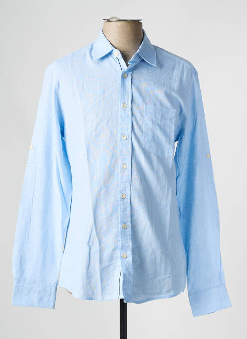 Chemise manches longues bleu DEFACTO pour homme