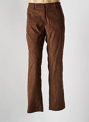 Pantalon droit taille normale taille normale marron DEFACTO homme