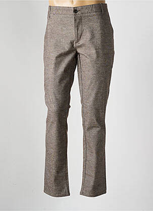 Pantalon droit tissage chiné taille normale gris DEFACTO homme