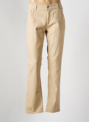 Pantalon droit tissage popeline taille normale beige DEFACTO homme