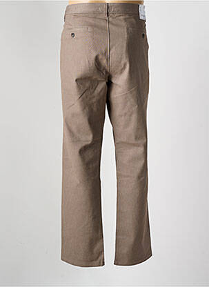 Pantalon droit tissage popeline taille normale marron DEFACTO homme