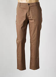 Pantalon droit tissage popeline taille normale marron DEFACTO homme