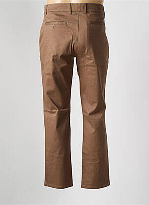 Pantalon droit tissage popeline taille normale marron DEFACTO homme