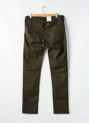 Pantalon slim tissage popeline taille normale vert DEFACTO homme