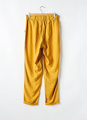 Pantalon droit tissage popeline taille normale jaune DEFACTO homme