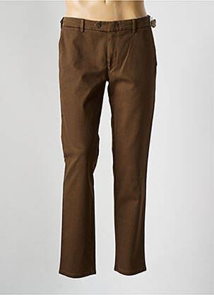 Pantalon chino tissage chiné taille normale marron MMX homme