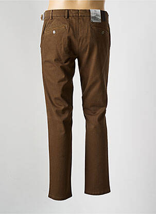 Pantalon chino tissage chiné taille normale marron MMX homme
