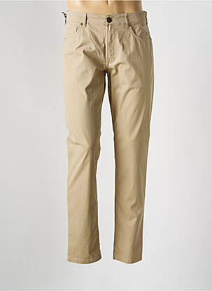 Pantalon slim tissage popeline taille normale beige MMX homme