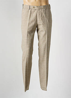 Pantalon chino tissage chiné taille basse marron MEYER homme