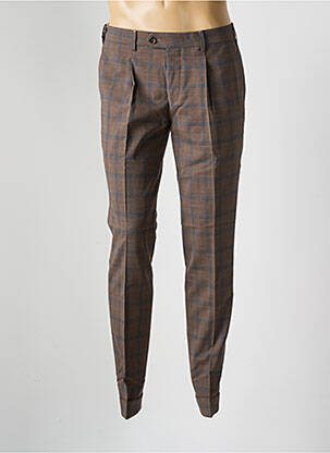Pantalon chino tissage chiné taille normale marron MMX homme