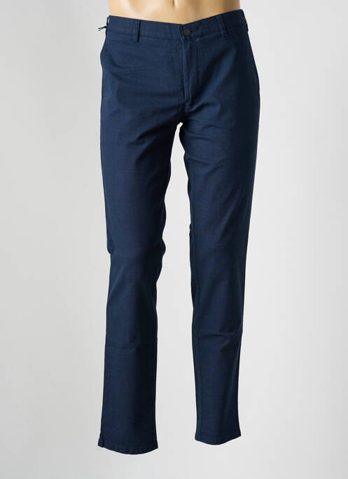 Pantalon chino tissage chiné taille normale bleu MMX homme