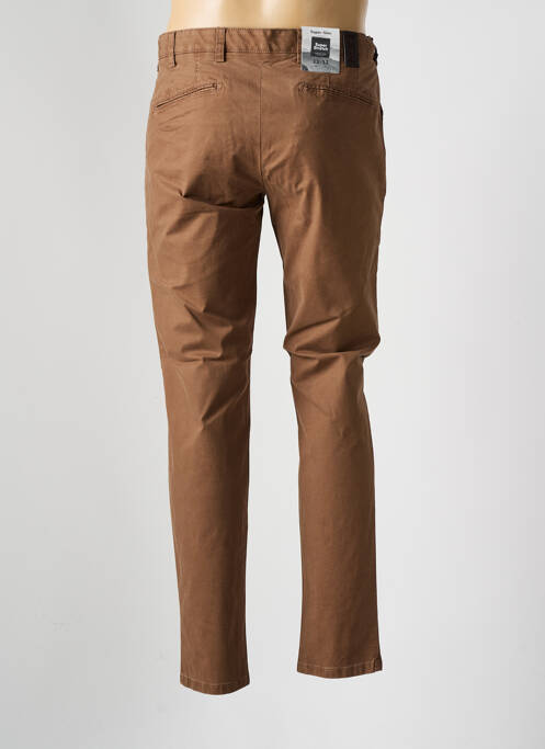 Pantalon chino tissage chiné taille normale marron MMX homme