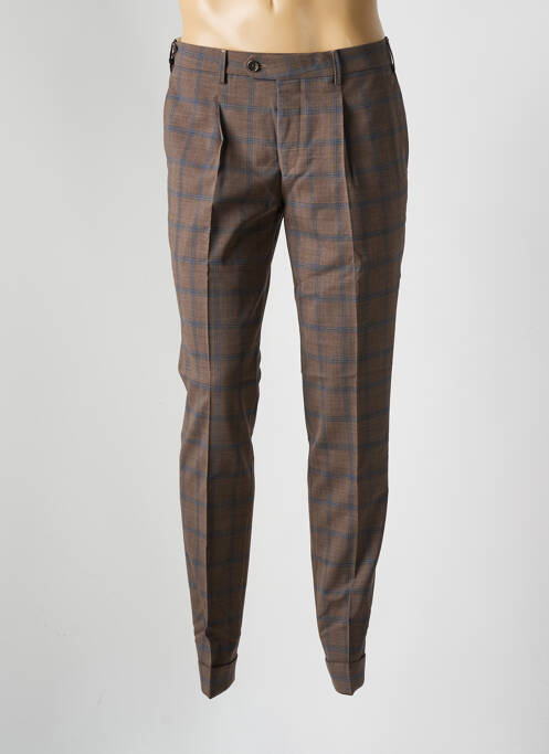 Pantalon chino tissage chiné taille normale marron MMX homme