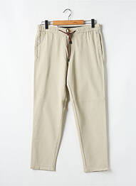 Pantalon droit tissage popeline taille normale beige MMX homme