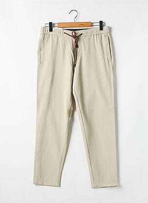 Pantalon droit tissage popeline taille normale beige MMX homme
