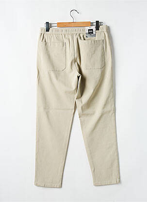 Pantalon droit tissage popeline taille normale beige MMX homme