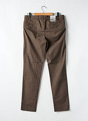 Pantalon chino tissage chiné taille normale marron MMX homme
