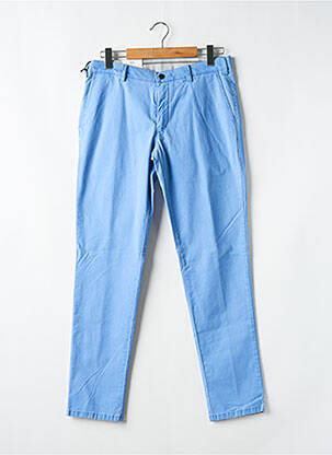 Pantalon chino tissage chiné taille basse bleu MMX homme