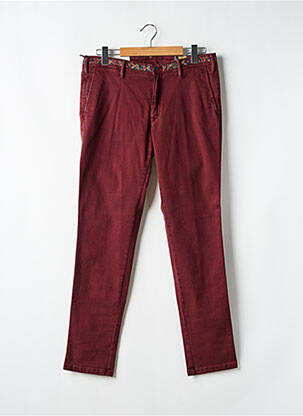 Pantalon chino bio taille basse rouge MMX homme