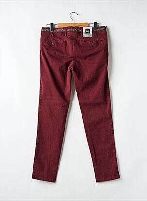 Pantalon chino bio taille basse rouge MMX homme
