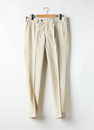 Pantalon chino poches taille haute beige MMX homme