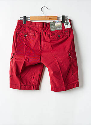 Bermuda multipoches taille normale rouge MEYER homme