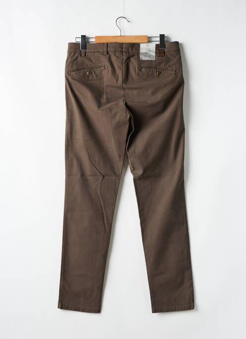 Pantalon chino tissage chiné taille normale marron MMX homme