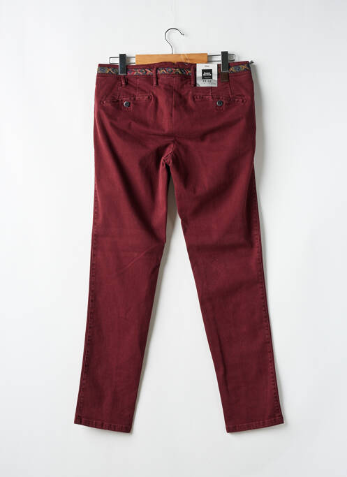 Pantalon chino bio taille basse rouge MMX homme