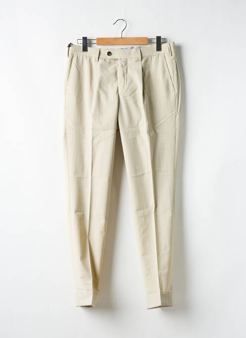 Pantalon chino poches taille haute beige MMX homme