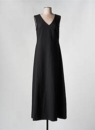 Robe longue sans manche sans manche noir ICHI femme