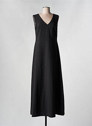 Robe longue sans manche sans manche noir ICHI femme