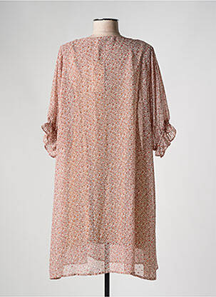 Robe courte manches 3/4 manches 3/4 orange CREAM femme