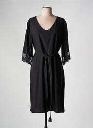 Robe mi-longue manches 3/4 manches 3/4 noir CREAM femme