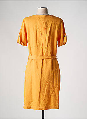Robe courte manches courtes manches courtes orange C'EST BEAU LA VIE femme