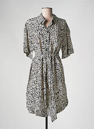 Robe mi-longue coupe fluide manches 3/4 noir B.YOUNG femme
