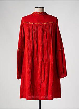 Robe courte manches longues manches longues orange RUE MAZARINE femme