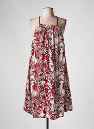 Robe mi-longue doublure fines bretelles rouge FREEMAN T.PORTER femme
