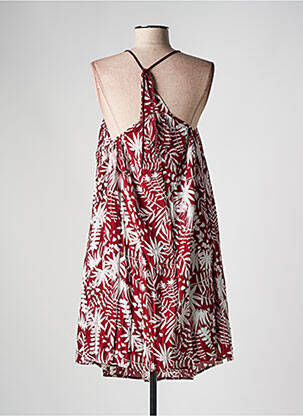 Robe mi-longue doublure fines bretelles rouge FREEMAN T.PORTER femme