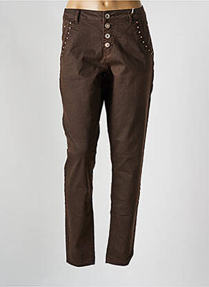 Jeans coupe slim taille normale taille normale marron CREAM femme