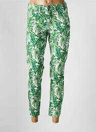 Jeans coupe slim stretch taille normale vert CREAM femme