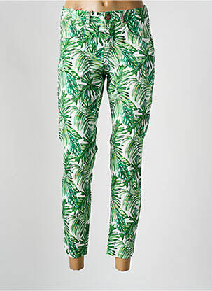 Jeans coupe slim stretch taille normale vert CREAM femme